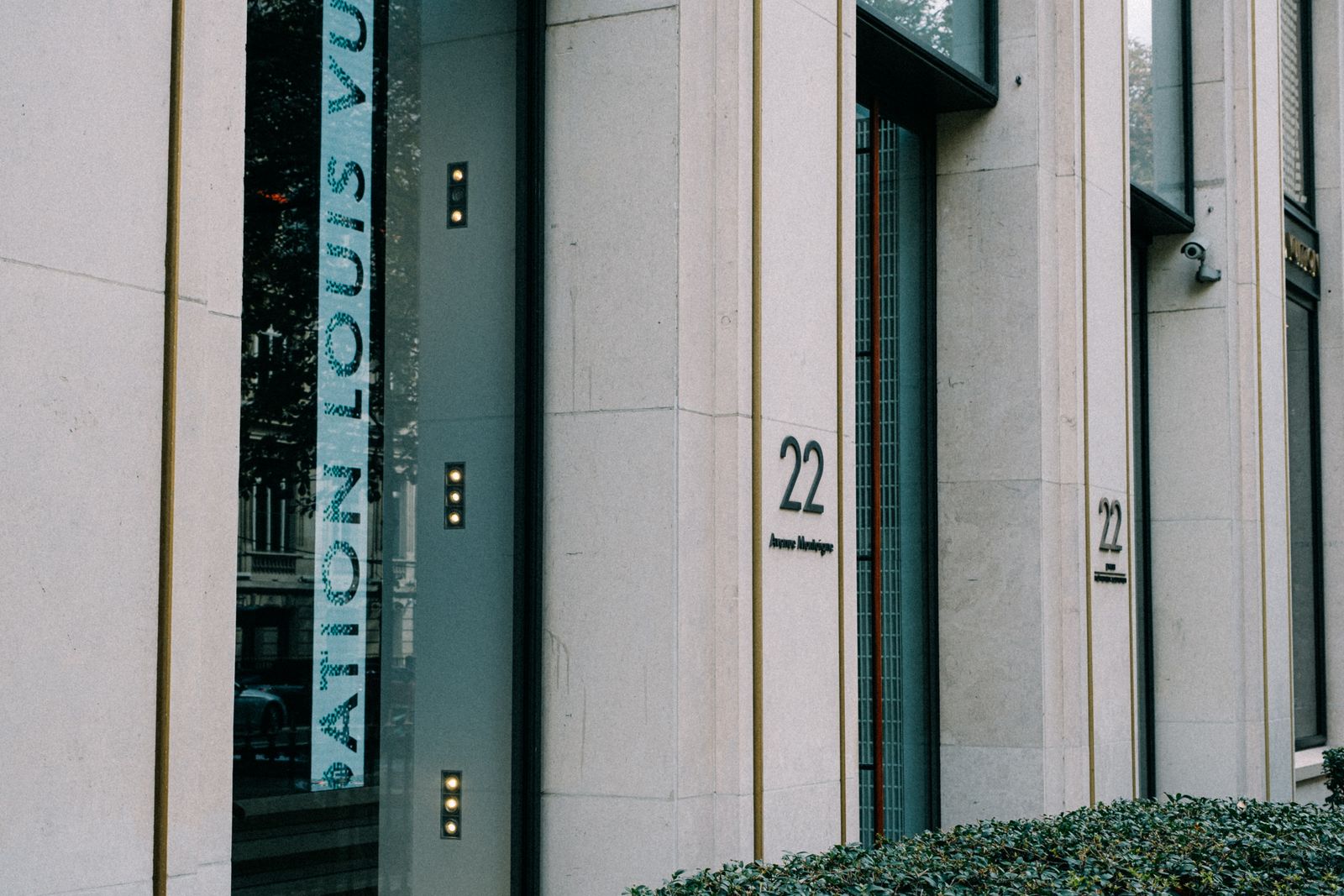 Illustrative luxury fashion storefront reference